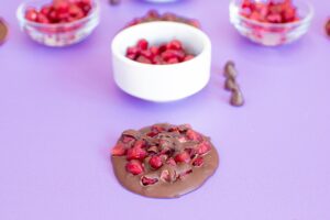 Chocolate Pomegranate Clusters Recipe by Bake Believe