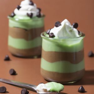 Mint-Chocolate Pudding Cups 