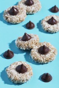 Chocolate Kiss and Coconut No-Bake Cookies