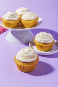 White Chocolate-Coconut Cupcakes 
