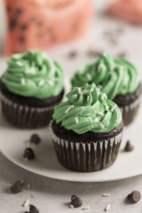 Chocolate Cupcake With Green Buttercream Frosting