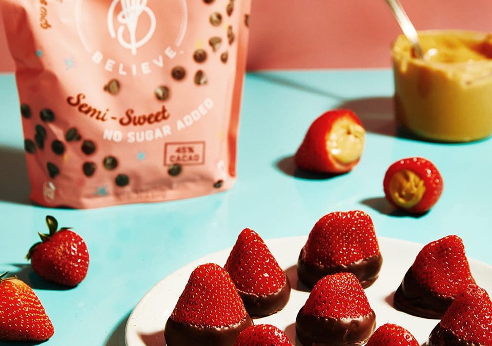 Chocolate Dipped Stuffed Strawberries