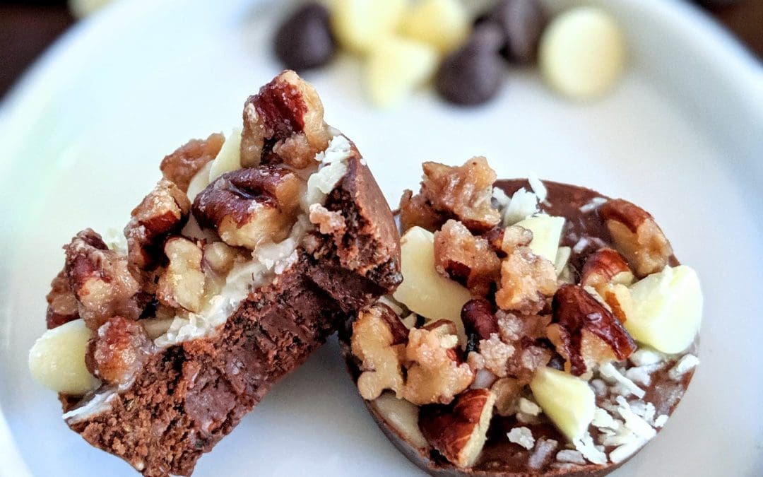Almond Butter Cups with Candied Pecans