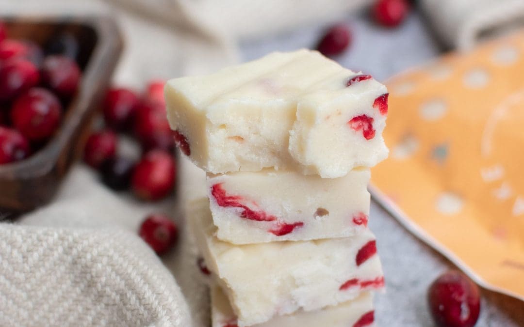 Keto Friendly White Cranberry Fudge