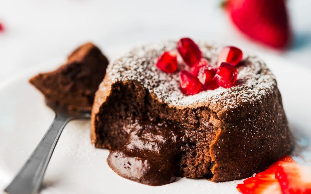 Paleo & Keto Friendly Dark Chocolate Lava Cake for Two