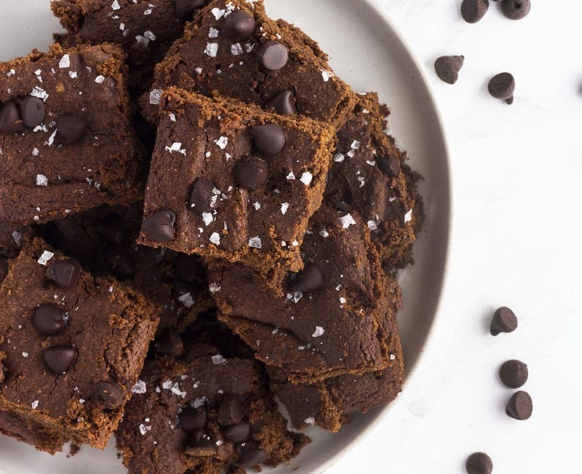 Gluten-Free Dark Chocolate Brownies with Sea Salt