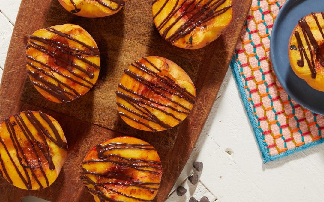 Honey Glazed Grilled Peaches