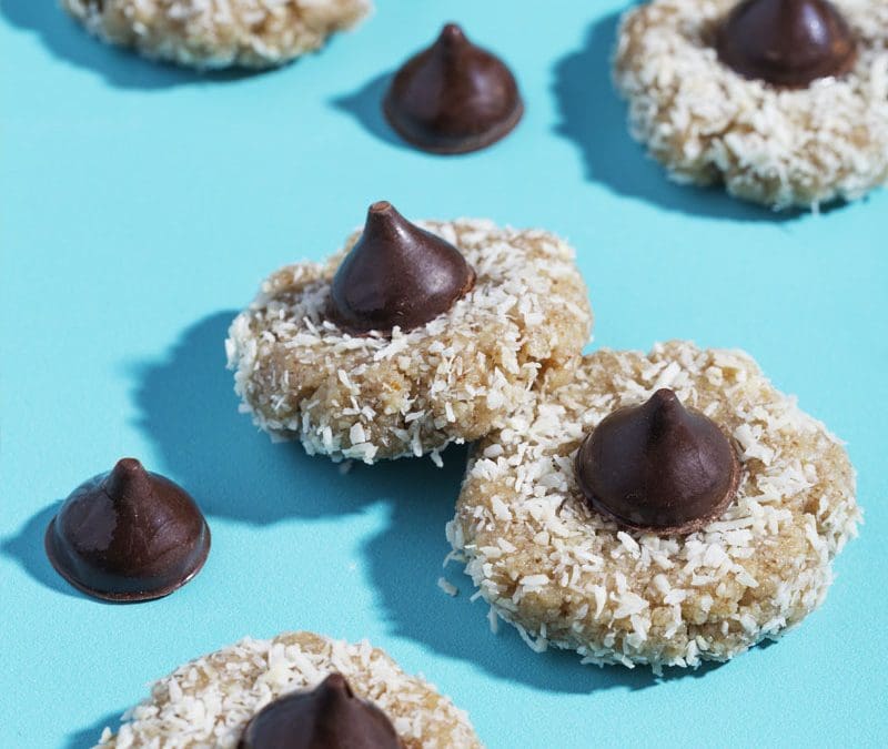 Chocolate Kiss and Coconut No-Bake Cookies