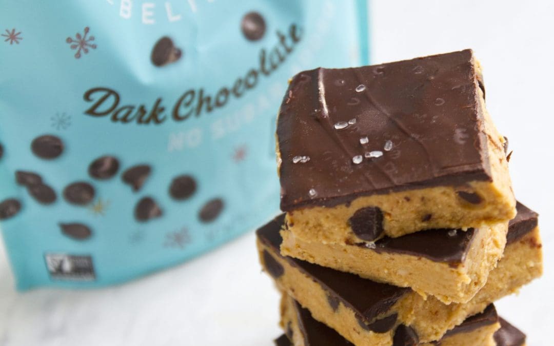 No Bake Chocolate Chip Cookie Dough Bars (Paleo/Keto Friendly)