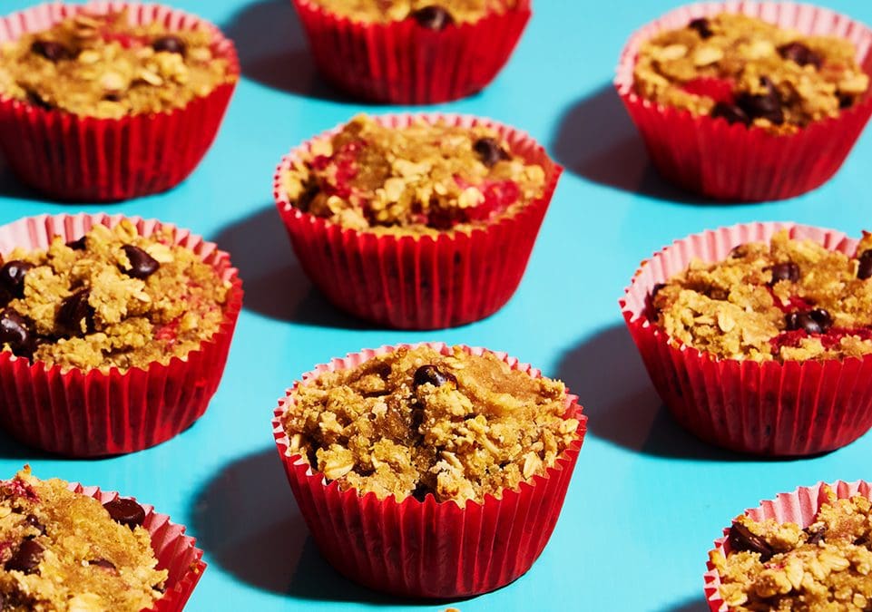 Raspberry Chip Quinoa Muffins