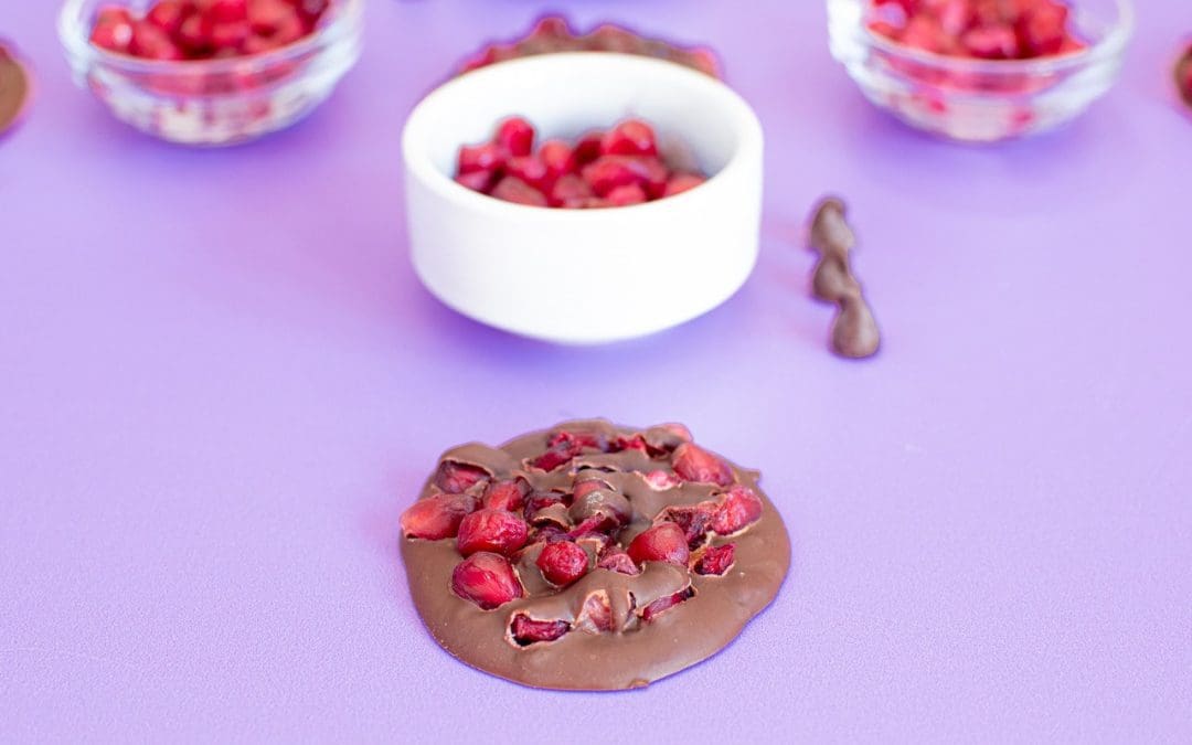 Chocolate Pomegranate Clusters