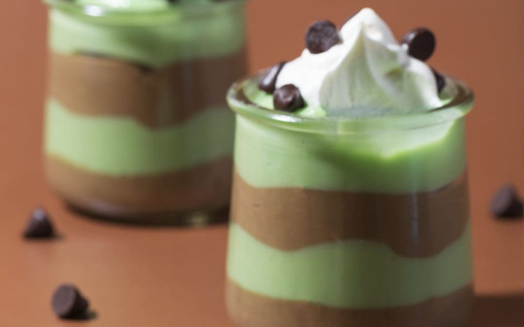 Mint-Chocolate Pudding Cups