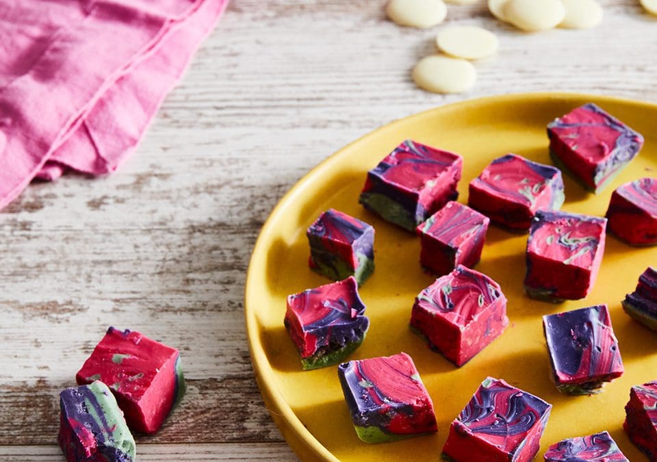 Tie-Dye Peanut Butter Fudge