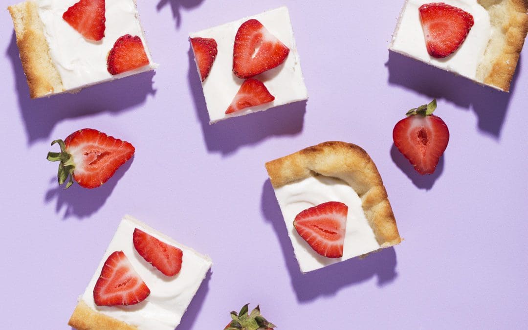 Strawberries and Cream Cookie Bars