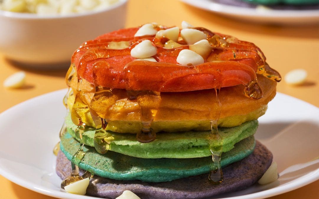 White Chip Rainbow Pancakes