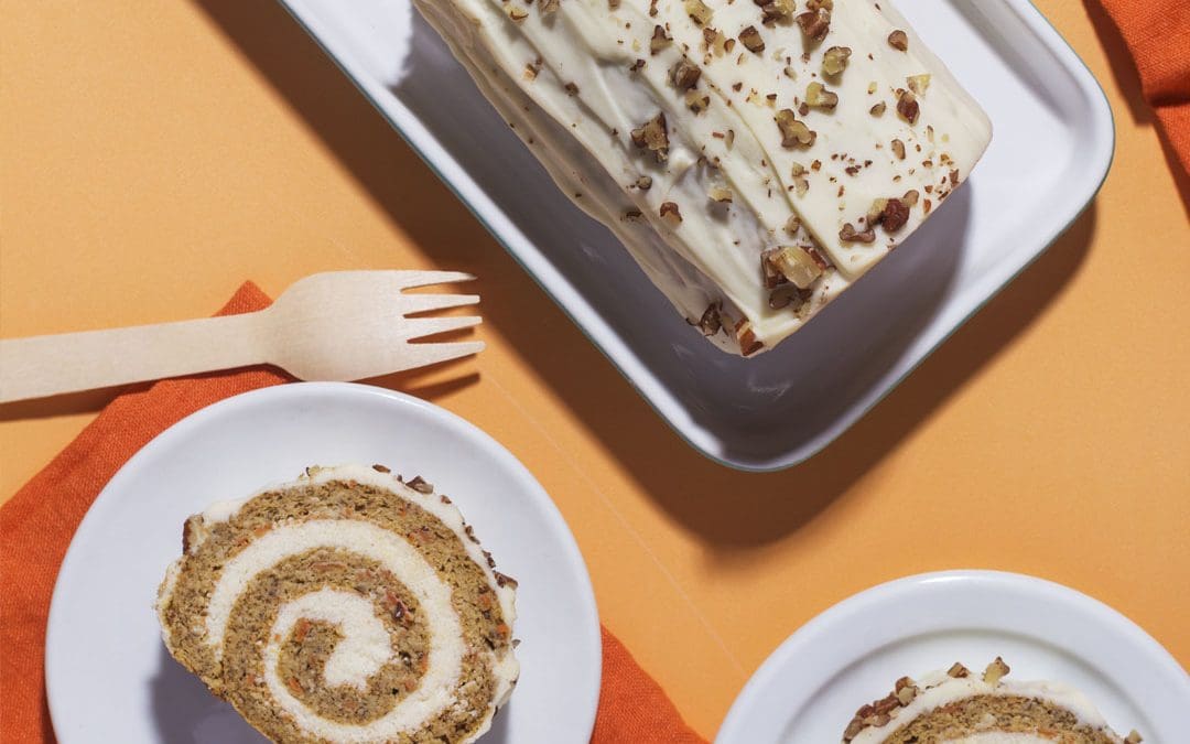 White Chip Glazed Carrot Cake Roll