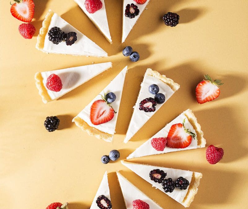 Low Carb, No Sugar Added Summer Berry Tart