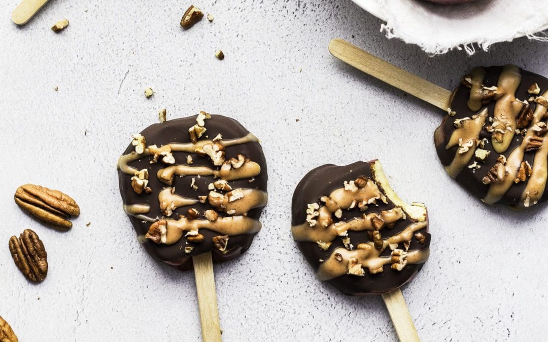 No Sugar Added, Gluten Free Chocolate-Pecan Turtle Apple Slices