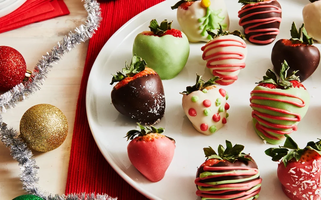 Holiday Dipped Strawberries
