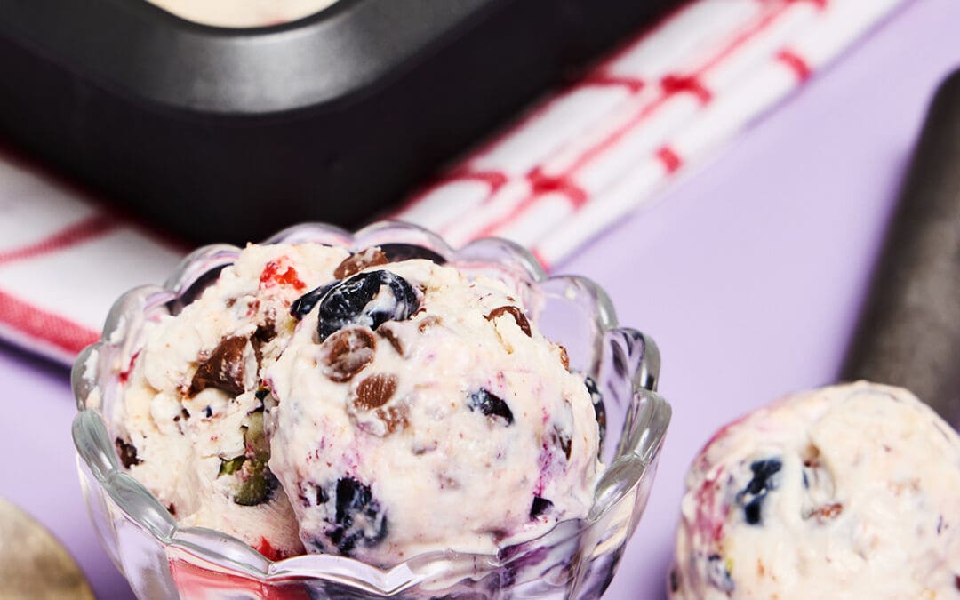 Berry Chip Cottage Cheese Ice Cream