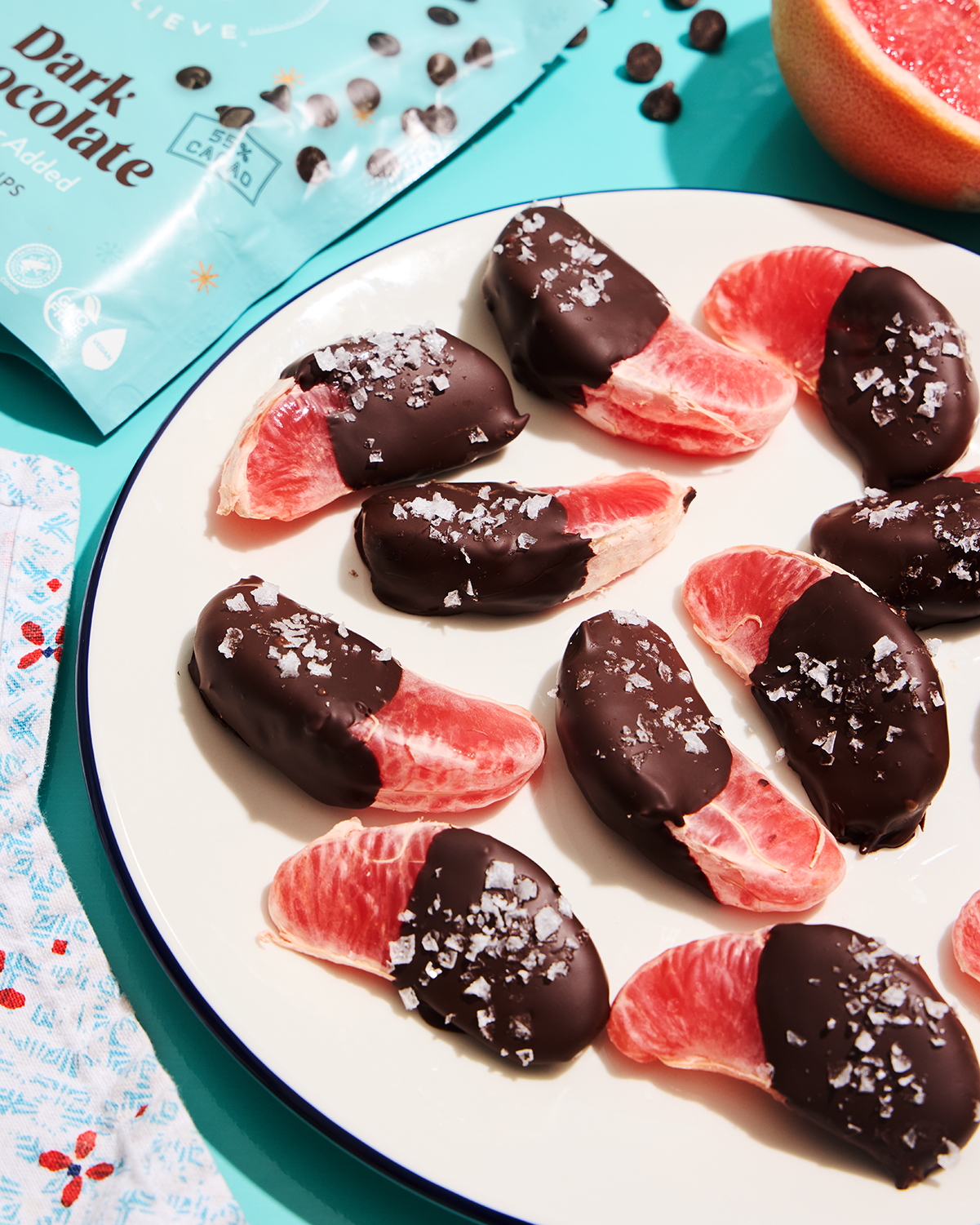 Bake Believe Salted Chocolate Dipped Grapefruit