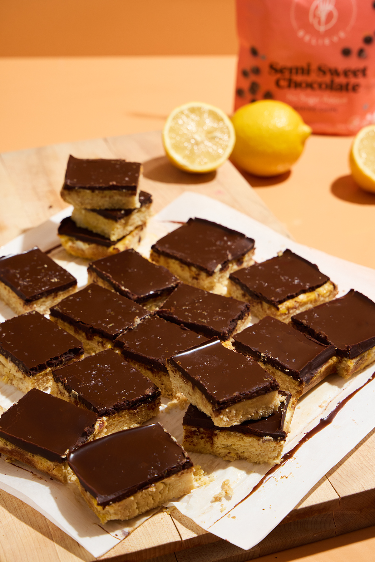 Bake Believe's Chocolatey Lemon Bars